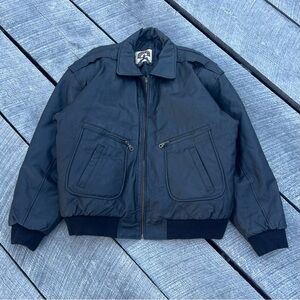 Vintage Leather Bomber Jacket